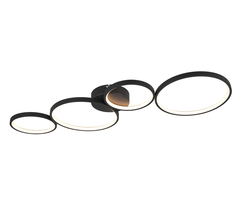 Rondo LED laevalgusti 4 tk must matte