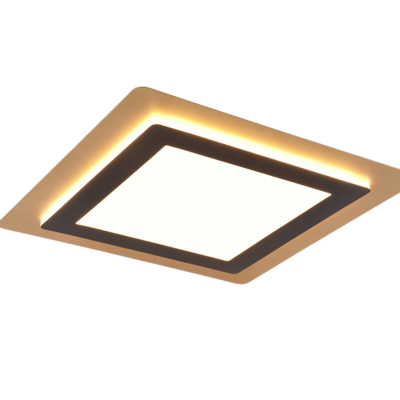 Laevalgusti Morgan LED 45x45 cm matt must/kuld