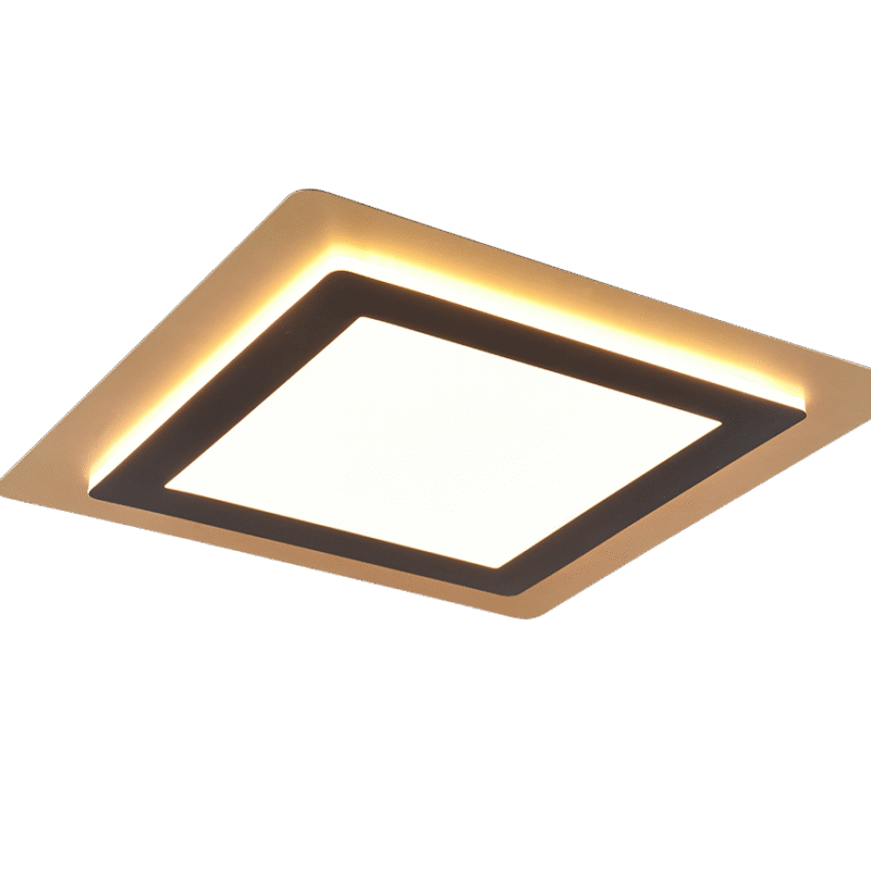 Laevalgusti Morgan LED 45x45 cm matt must/kuld