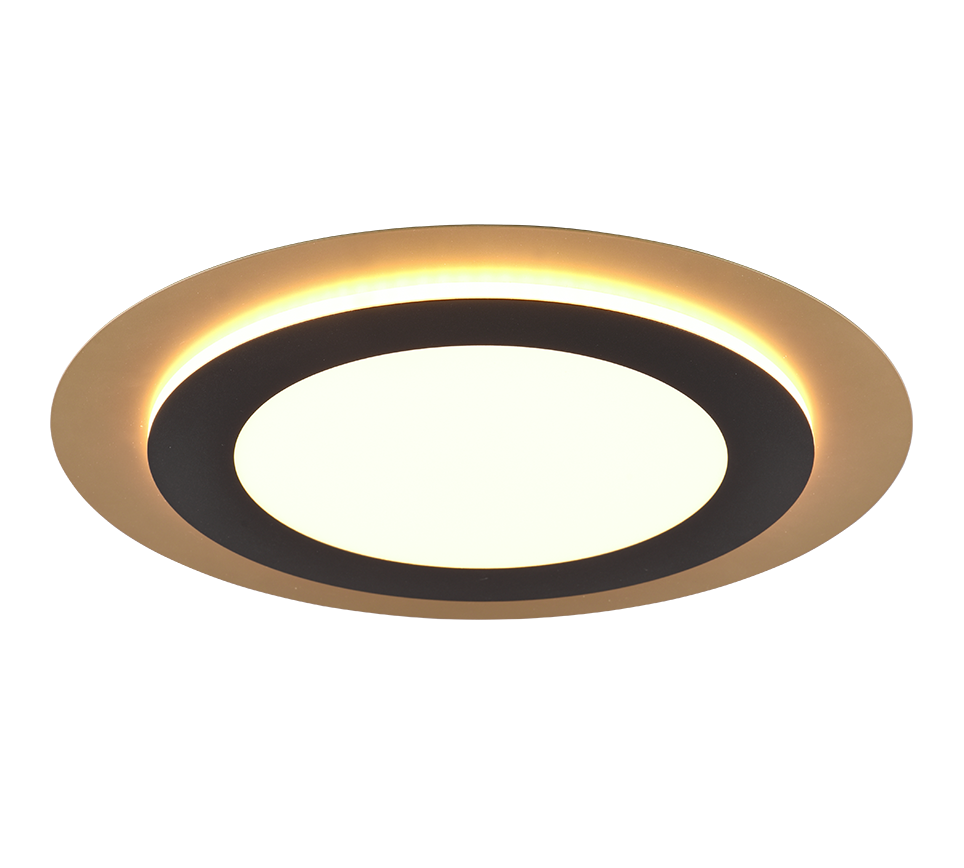 Laevalgusti LED 45 cm matt must/kuld