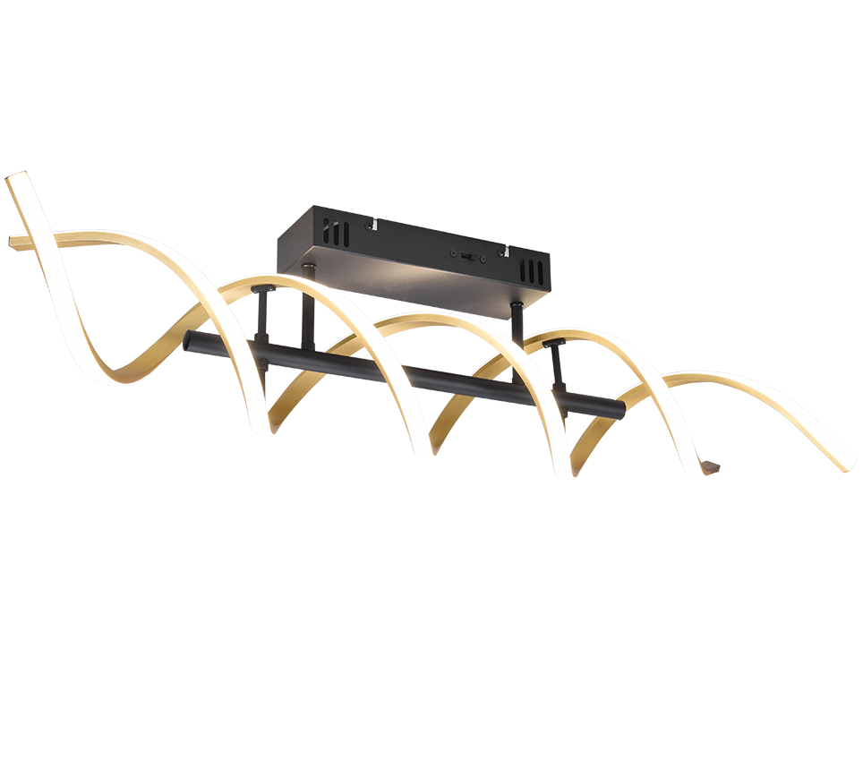 Laevalgusti Sequence LED matt messing/matt must