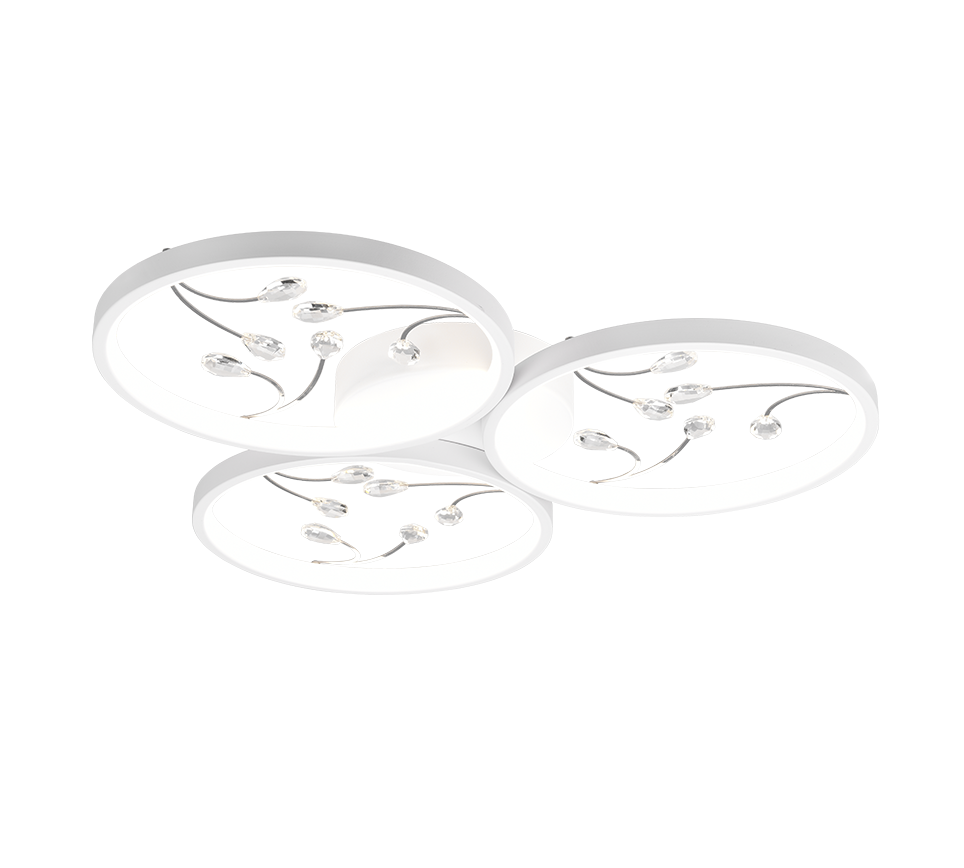 Laevalgusti Groovy LED 3 tk matt valge/hõbedane