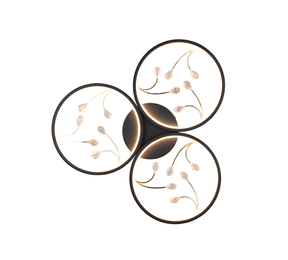 Laevalgusti Groovy LED 3 tk matt must/kuld - Image 3