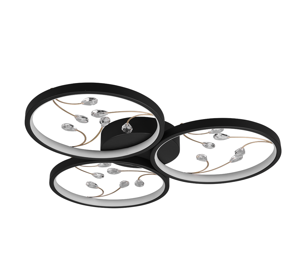 Laevalgusti Groovy LED 3 tk matt must/kuld - Image 4