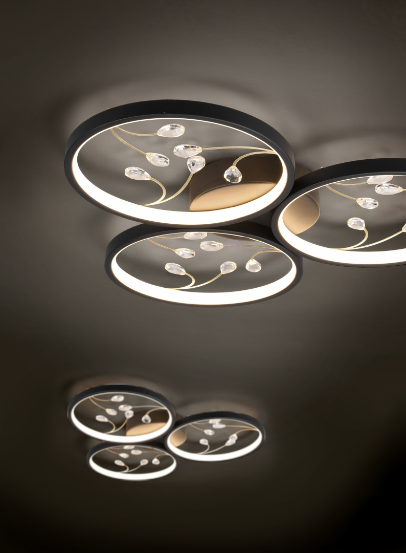 Laevalgusti Groovy LED 3 tk matt must/kuld - Image 2