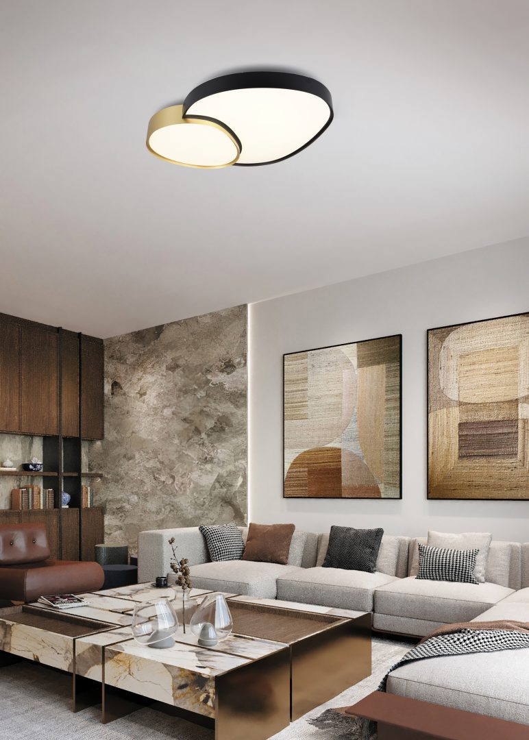 Laevalgusti Rise LED 77 cm must-kuld - Image 2