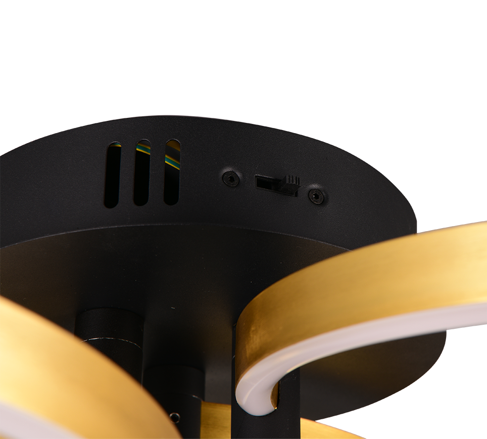 Laevalgusti Caruso LED matt must/kuld - Image 3