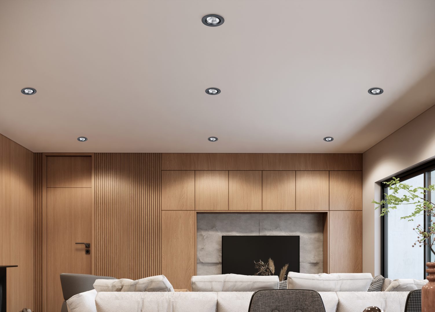 Süvistatav LED kohtvalgusti must ümmargune - Image 2