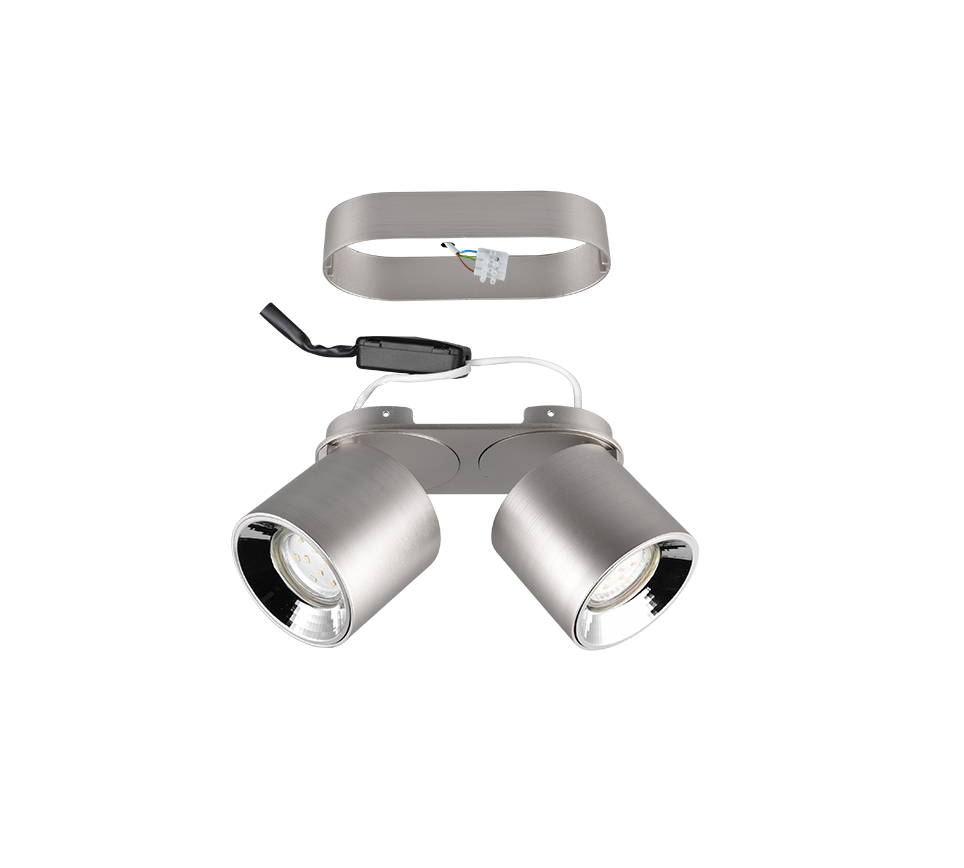 Kohtvalgusti 2 tk GU10 hõbedane alumiinium - Image 3