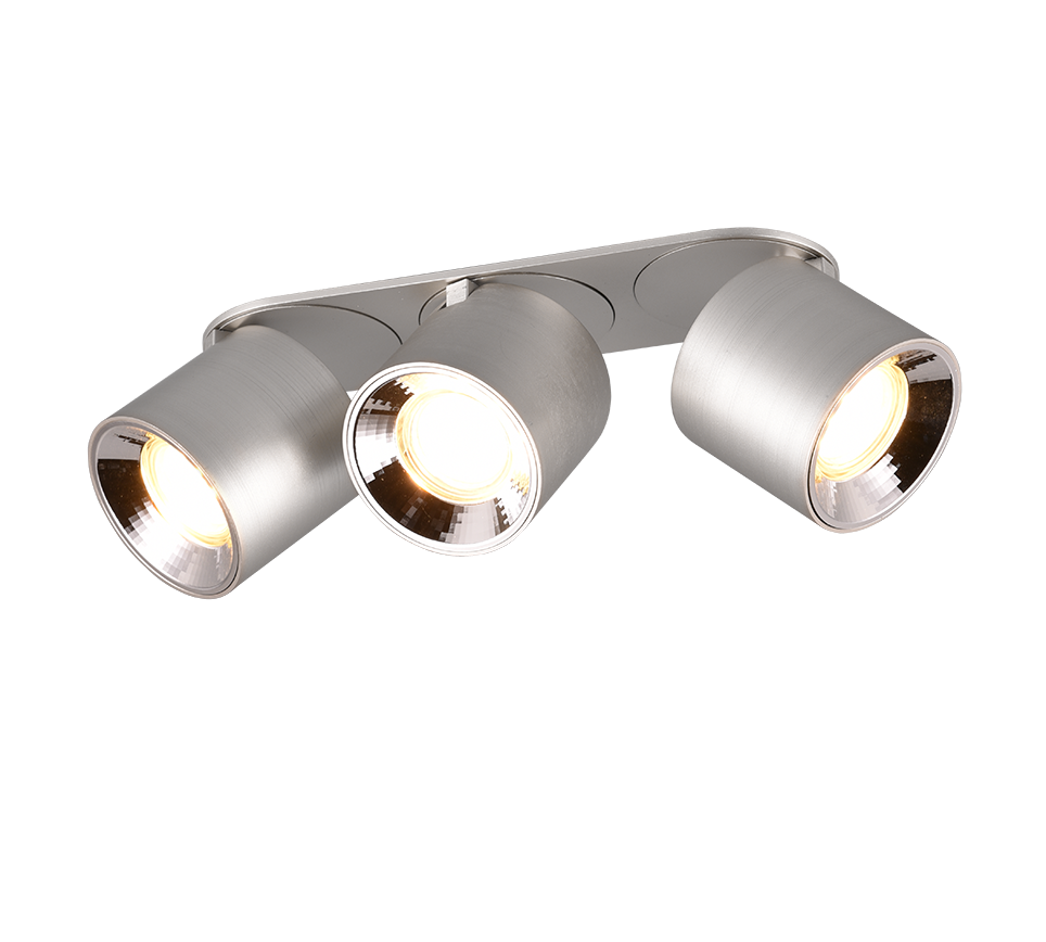 Kohtvalgusti 3 tk GU10 hõbedane alumiinium - Image 2