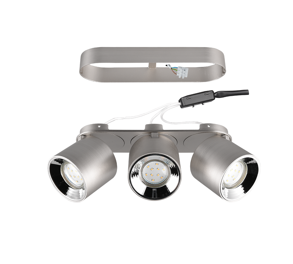 Kohtvalgusti 3 tk GU10 hõbedane alumiinium - Image 3