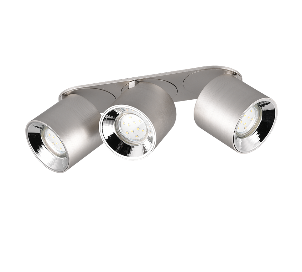 Kohtvalgusti 3 tk GU10 hõbedane alumiinium - Image 5