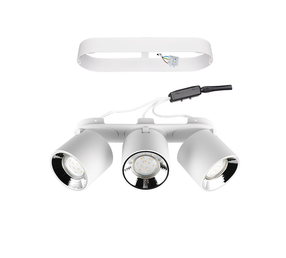 Kohtvalgusti 3 tk GU10 matt valge - Image 4