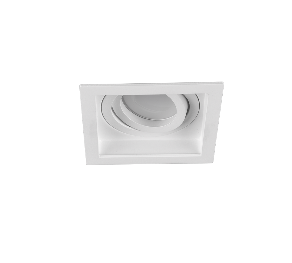 Süvistatav kohtvalgusti GU10 9 cm matt valge ruudu kujuline - Image 2