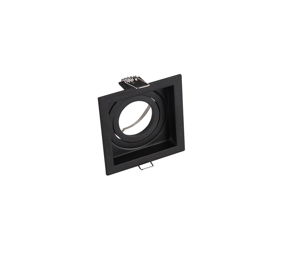 Süvistatav kohtvalgusti GU10 9 cm must ruudukujuline