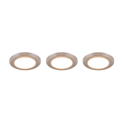 Süvistatav LED kohtvalgusti hõbedane 3-pack RGB