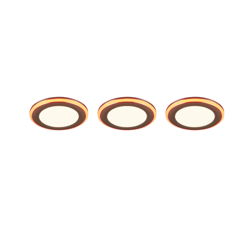 Süvistatav LED kohtvalgusti hõbedane 3-pack RGB - Image 3