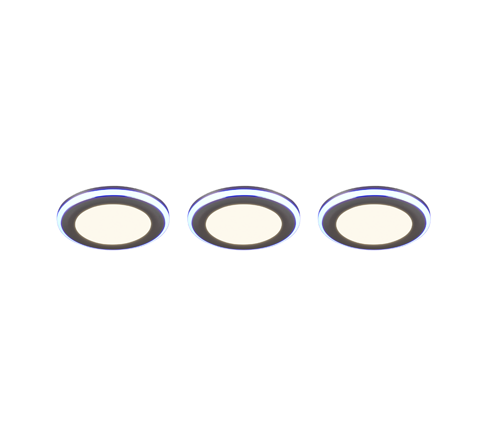 Süvistatav LED kohtvalgusti hõbedane 3-pack RGB - Image 5