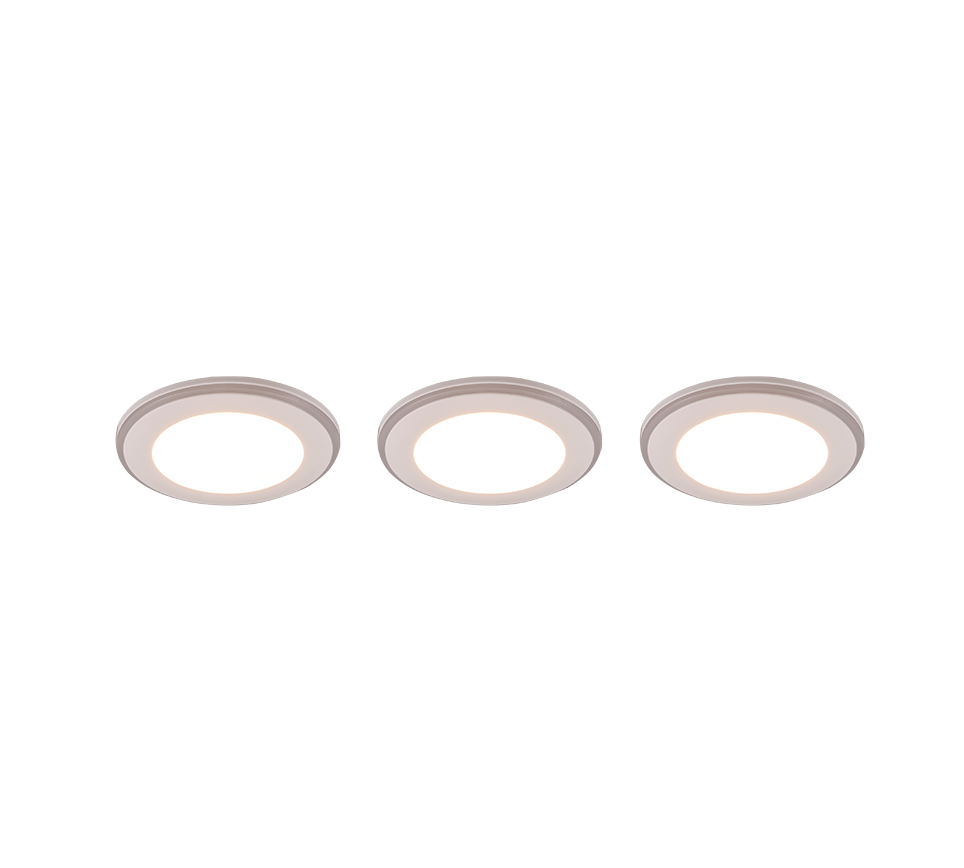 Süvistatav LED kohtvalgusti matt valge 3 tk RGB