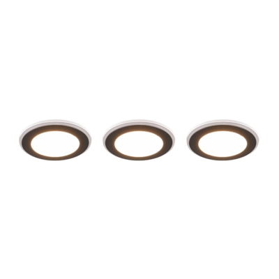 Süvistatav LED kohtvalgusti must 3-pack RGB