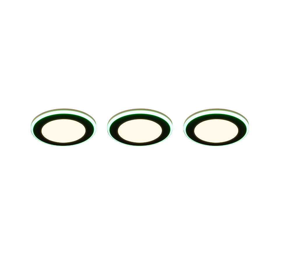 Süvistatav LED kohtvalgusti must 3-pack RGB - Image 3
