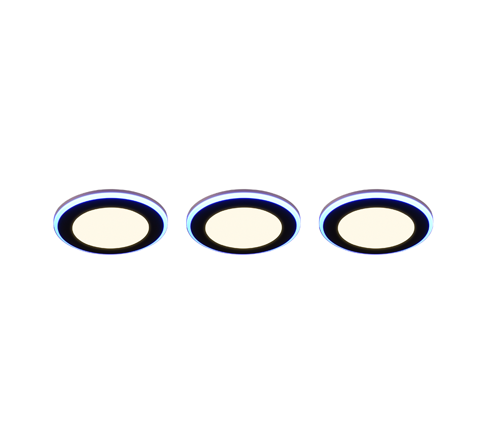 Süvistatav LED kohtvalgusti must 3-pack RGB - Image 4