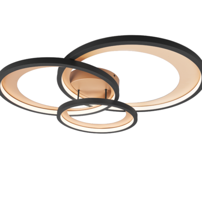 Granada LED laevalgusti 3 tk 71 cm matt must/kuld