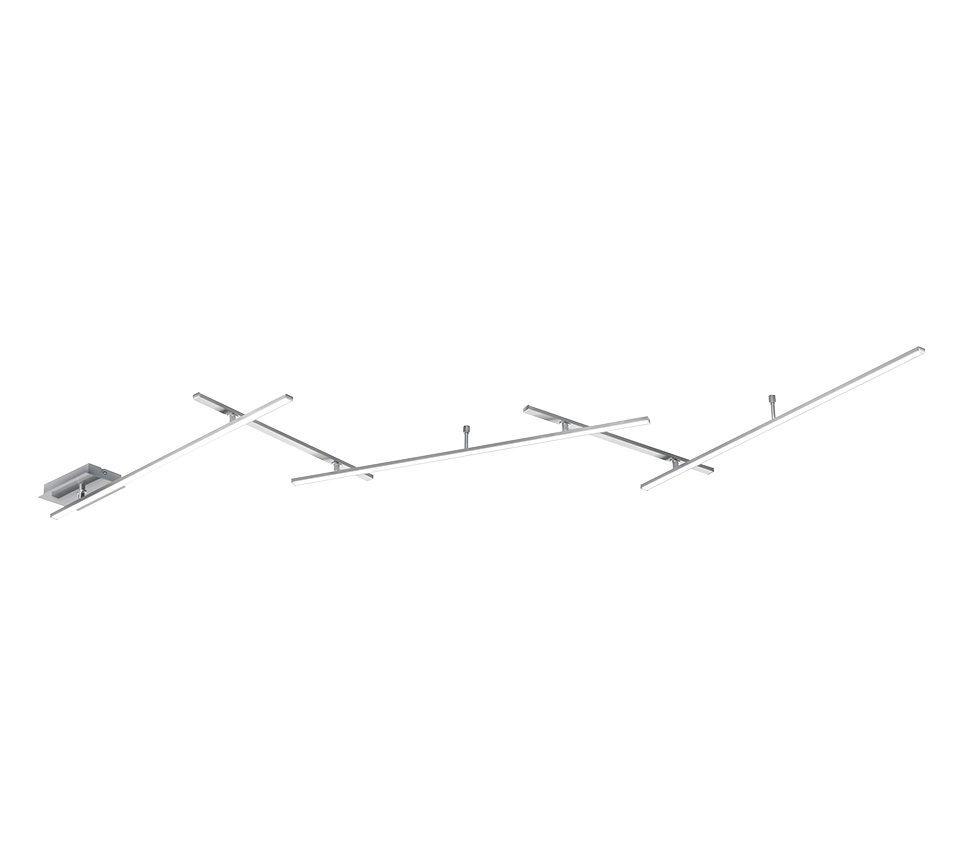 Indira LED laevalgusti 245 cm hõbedane