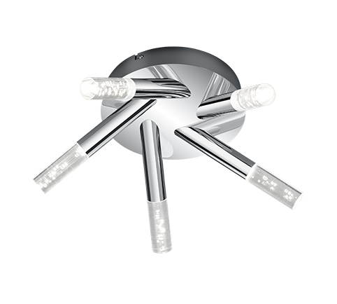 Laevalgusti H2O LED ümmargune hõbedane/puhas klaas