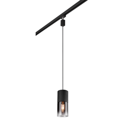 Rippuv valgusti 1 tk E27 must matte