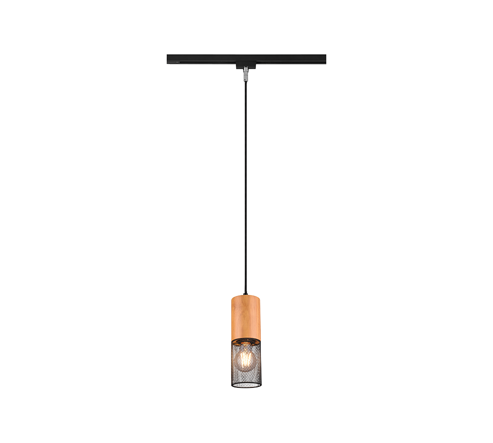 Rippuv valgusti 1 tk E27 must