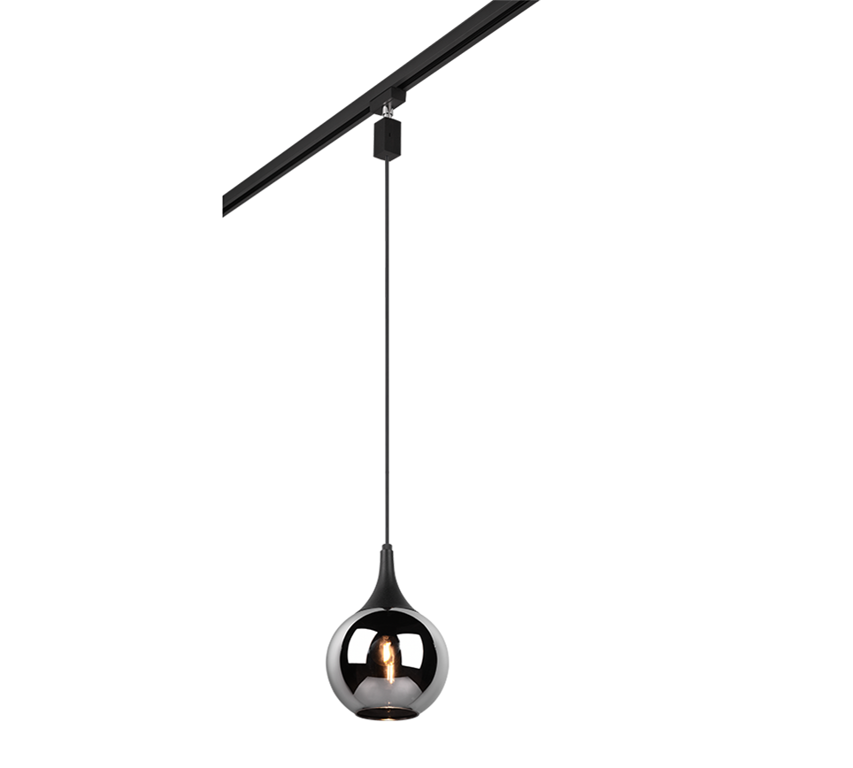 Rippuv valgusti 1 tk E14 must matte