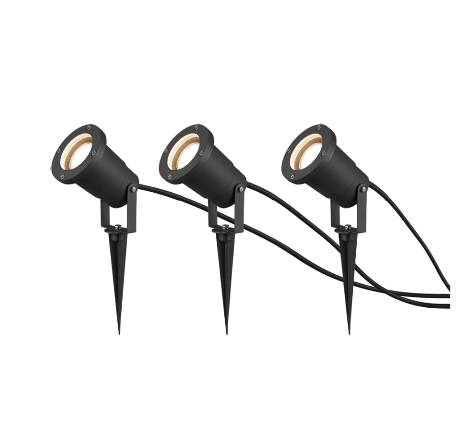 Kohtvalgusti 3 tk GU10 antratsiit