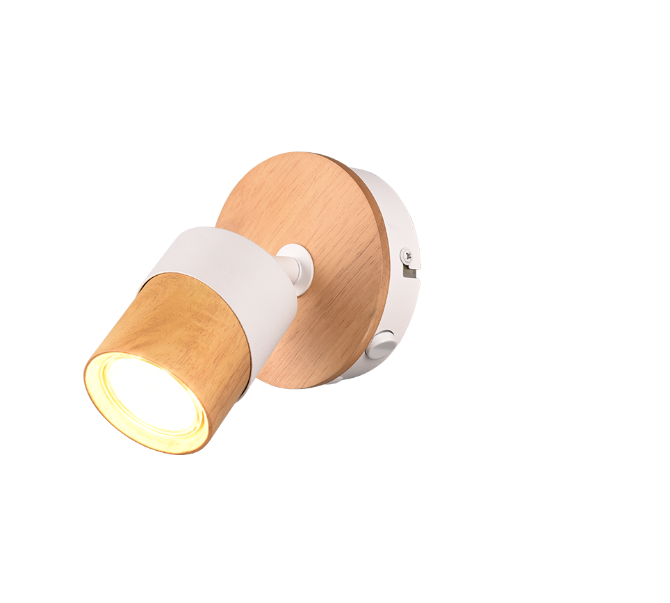 Kohtvalgusti 1 tk GU10 puit/matt valge