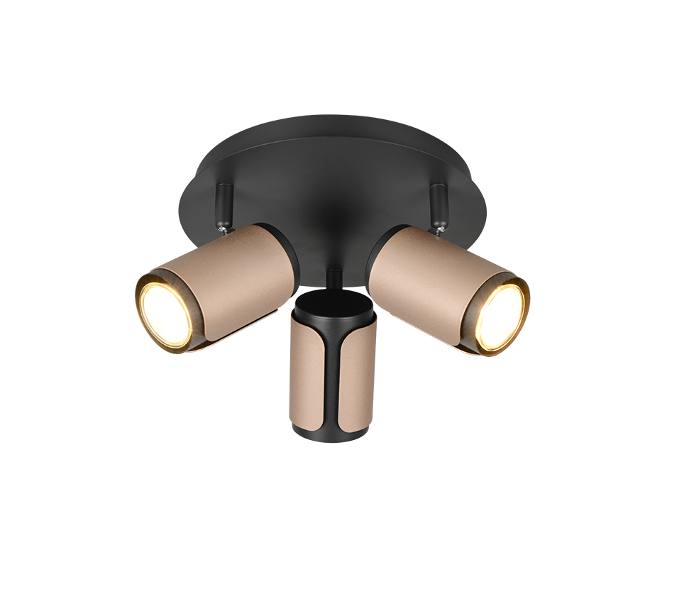 Kohtvalgusti 3 tk GU10 kohvi pruun