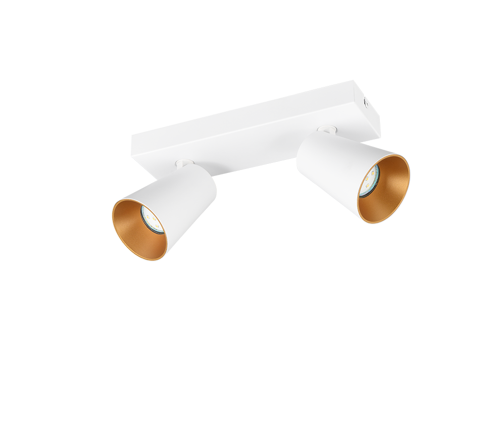 Kohtvalgusti 2 tk GU10 matt valge/kuld - Image 5