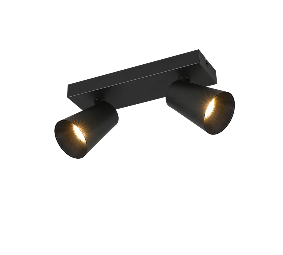 Kohtvalgusti 2 tk GU10 matt must/kuld - Image 2