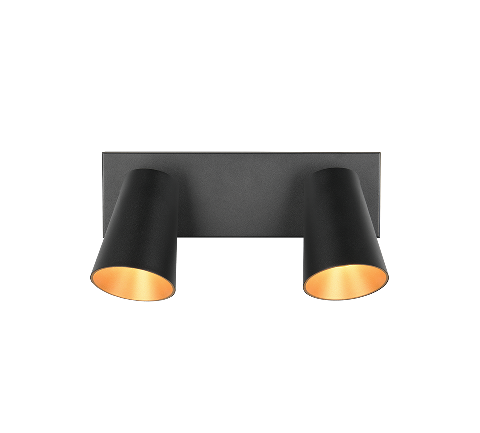 Kohtvalgusti 2 tk GU10 matt must/kuld - Image 3