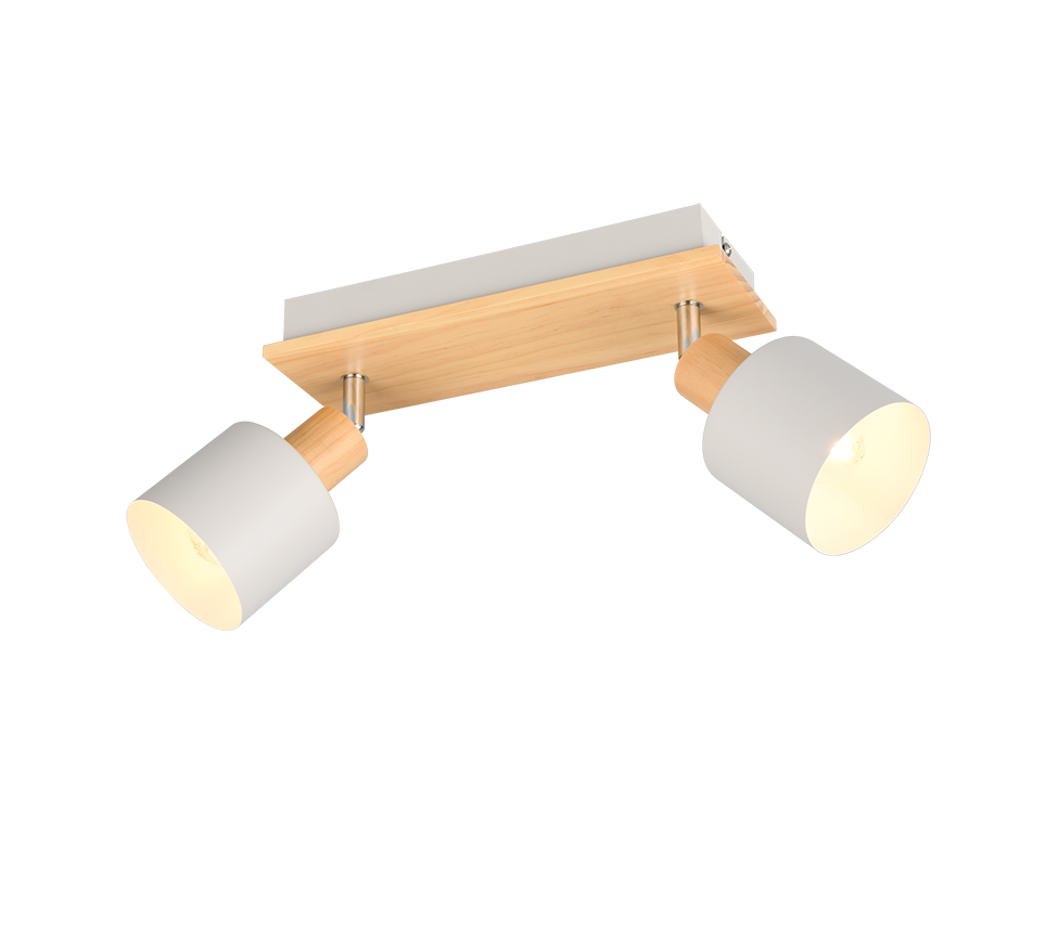 Kohtvalgusti 2 tk E14 soe hall/puit