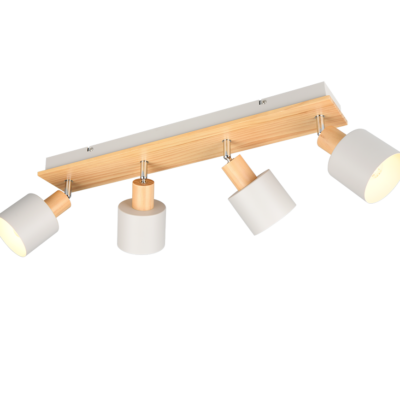 Kohtvalgusti 4 tk E14 soe hall/puit