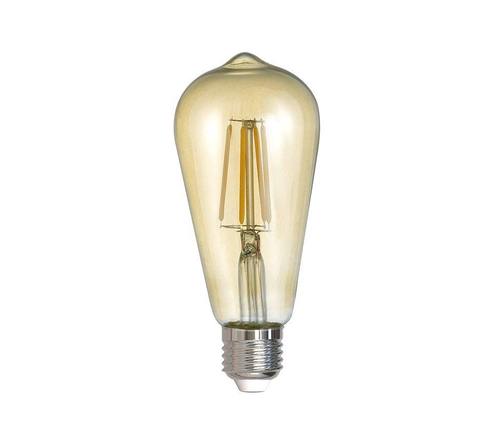 LED pirn E27 filamenti tööstuslik 6W 600 lm 2700K pruun