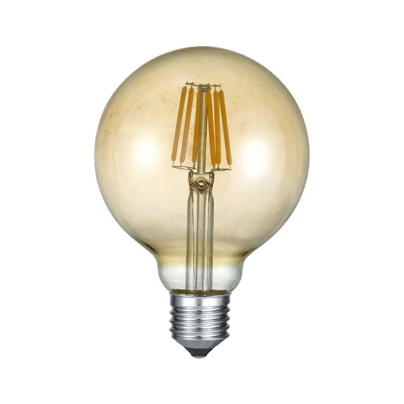 LED pirn E27 filamenti globus 6W 660 lm 2700K pruun