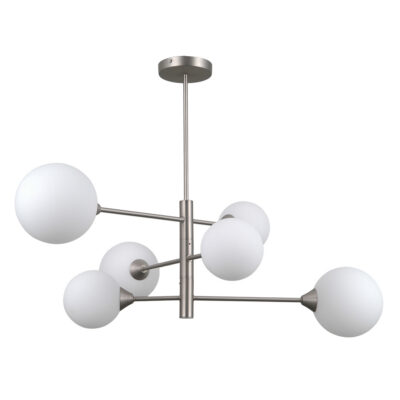 Italux satin nikkel rippvalgusti Evora, 5W