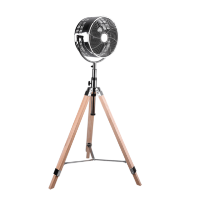 Tromsö floor fan chrome/wood