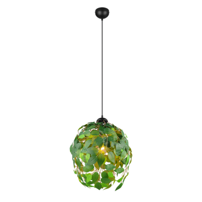 Rippuv valgusti 38 cm E27 roheline