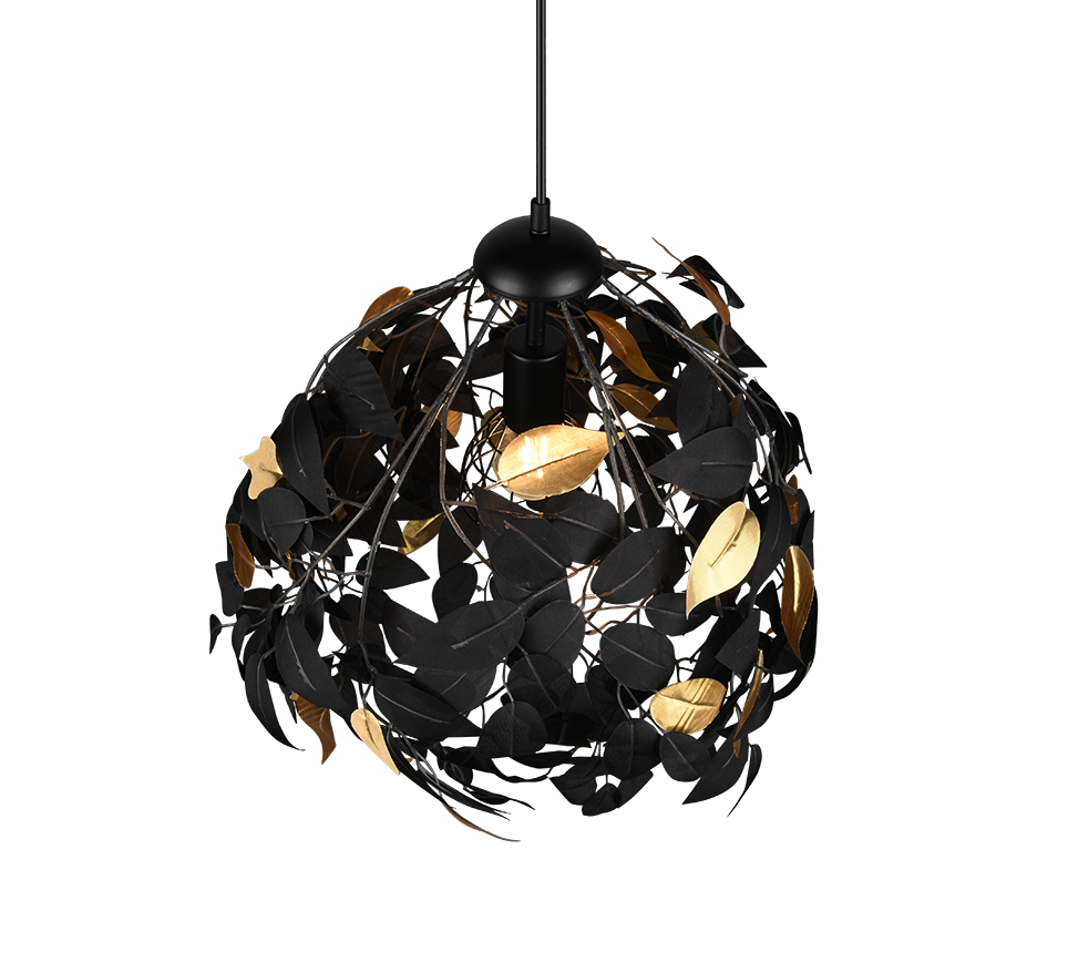 Rippuv valgusti 38 cm E27 must matte - Image 3