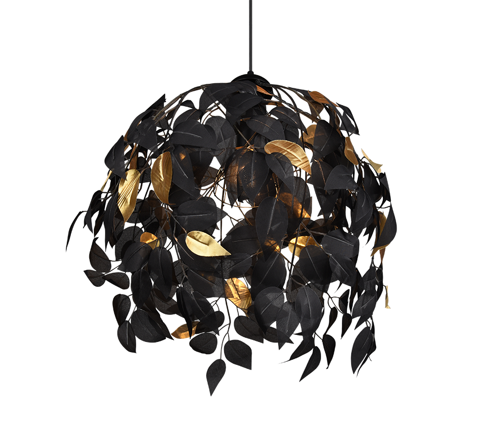 Rippuv valgusti 38 cm E27 must matte - Image 4