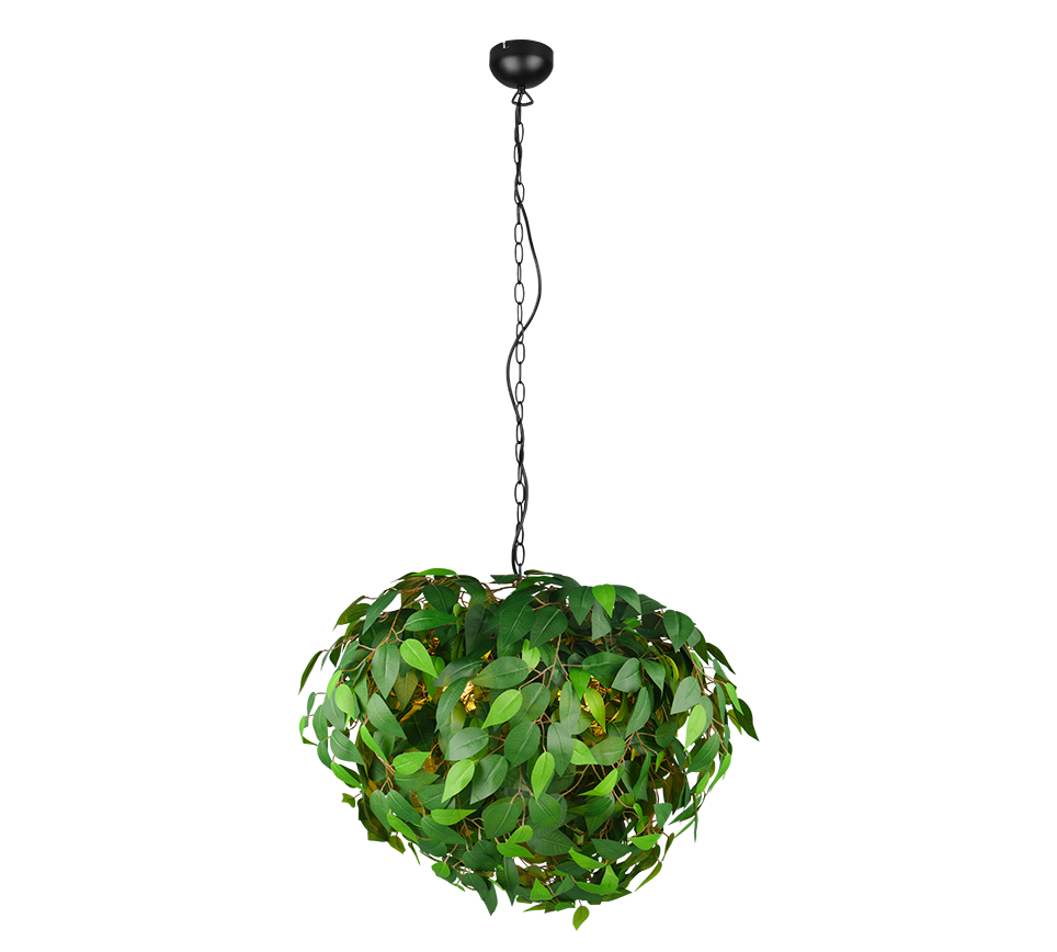 Rippuv valgusti 70 cm 4xE14 roheline