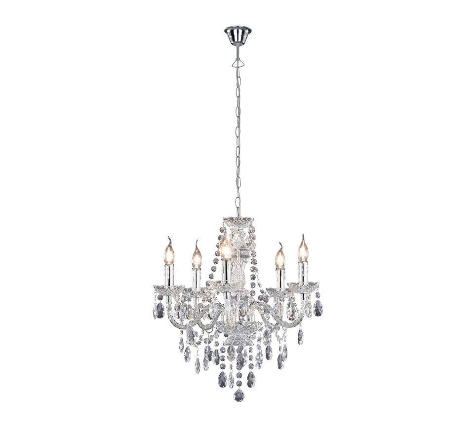 Lusteri rippuv valgusti 5-pc E14 läbipaistev