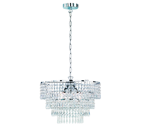 Orienti rippuv valgusti 42 cm 3xE14 hõbedane